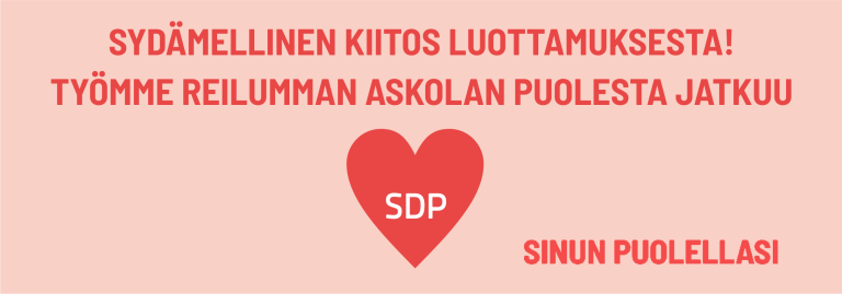 Sydämellinen kiitos luottamuksesta!